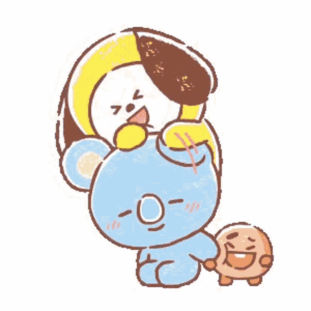 a drawing of a teddy bear sitting next to another teddy bear on a white background .