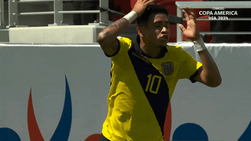 a soccer player with the number 10 on his jersey