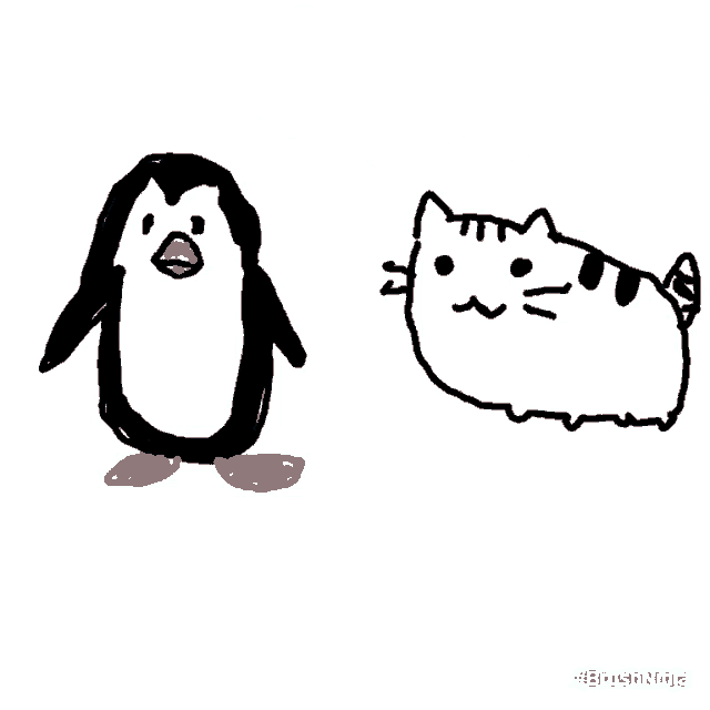 Penguin Cat GIF - Penguin Cat Response GIFs