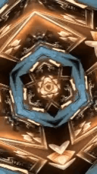 a kaleidoscope that looks like a maze with a flower in the middle