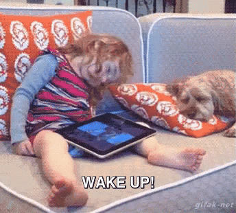 Wake Up! GIF - Wake Up Bark Kid GIFs