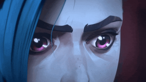 a close up of a cartoon character 's eyes