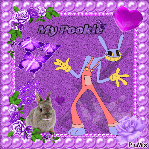 a picture of a cartoon character with the name my pookie on it