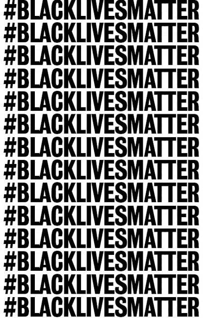 a black and white poster with the words `` black lives matter '' written in black letters .