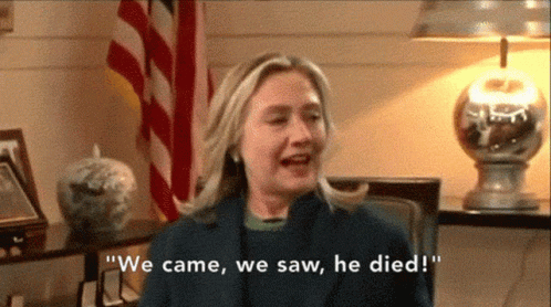 Hillary Gaddafi He Died GIF - Hillary Gaddafi He Died GIFs