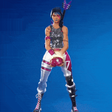 a woman in a video game is holding up her arms