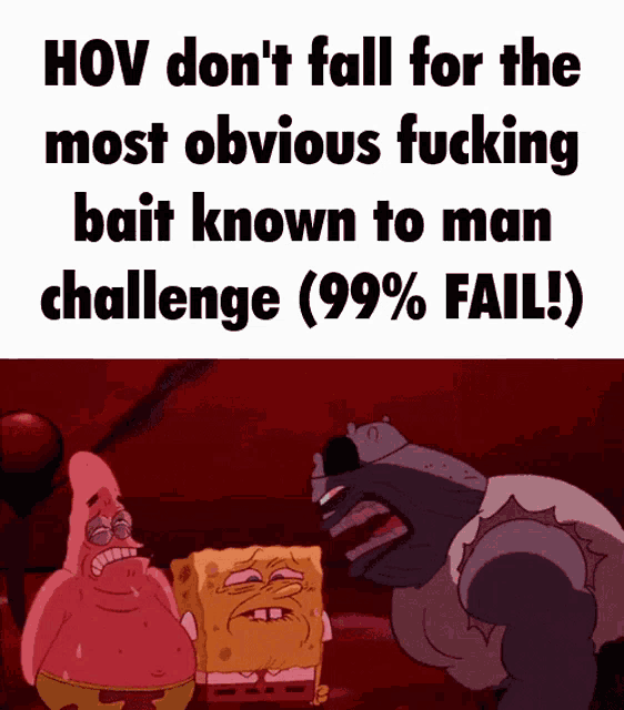 a cartoon of patrick star and spongebob saying how do n't fall for the most obvious