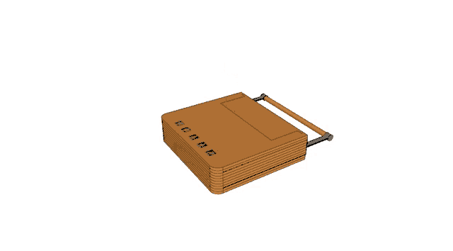 a drawing of a wooden box with a blue sign that says hillock villa