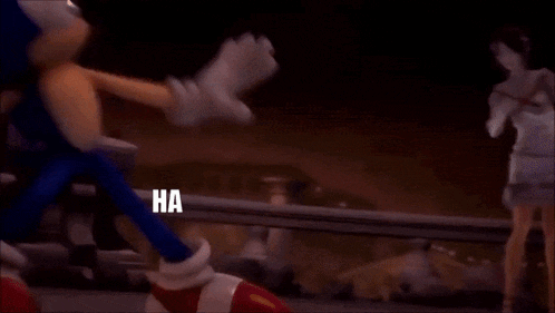 sonic the hedgehog is giving the middle finger and saying one !