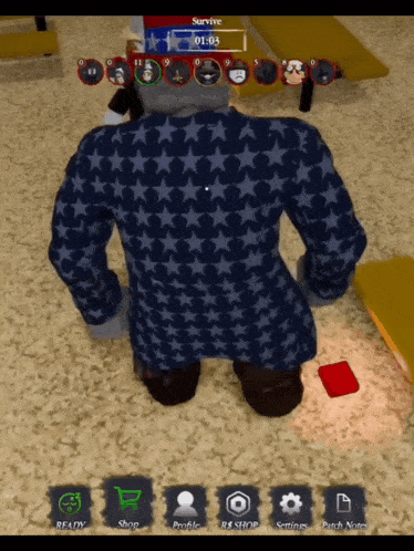 a screenshot of a video game that says survive on the top left
