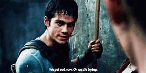 We Get Out Now Or We Die Trying The Maze GIF - We Get Out Now Or We Die Trying The Maze Dylan O Brien GIFs