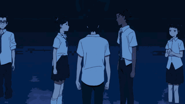 a group of people standing next to each other in a line