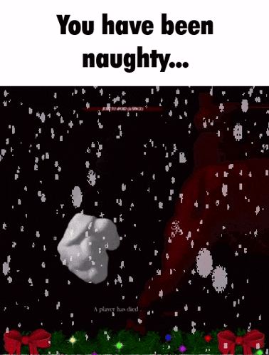 a cartoon of santa and reindeer with the words you have been naughty