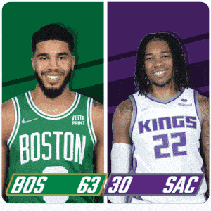 Boston Celtics (63) Vs. Sacramento Kings (30) Half-time Break GIF - Nba Basketball Nba 2021 GIFs