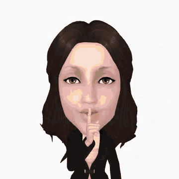 a cartoon drawing of a woman with speech bubbles behind her