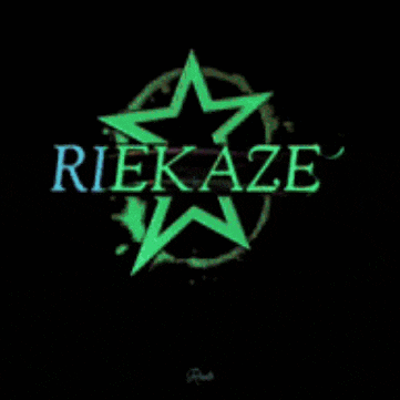 a logo for riekaze with a yellow star in the center