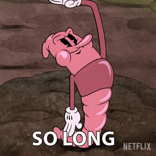 So Long Earthworm GIF - So Long Earthworm The Cuphead Show GIFs