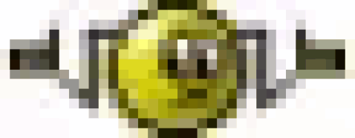 a close up of a yellow object on a white background with a blurred background .