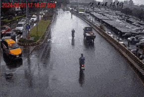 a busy highway with the date of 2024