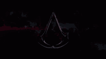 a close up of a logo on a dark background .
