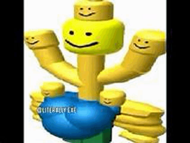 a yellow toy with arms and legs and a smiley face on it .