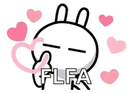 a rabbit with hearts around it and the word flea