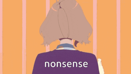 a cartoon drawing of a girl with the word nonsense written below her