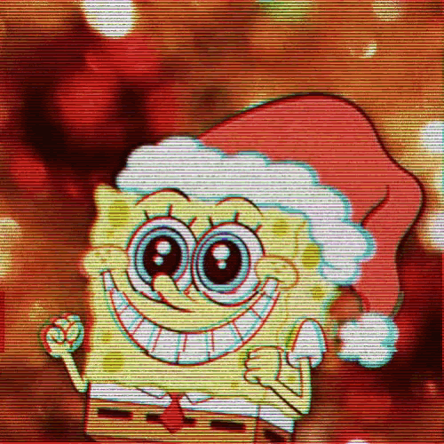 Merry Christmas Sponge Bob GIF - Merry Christmas Sponge Bob Excited GIFs