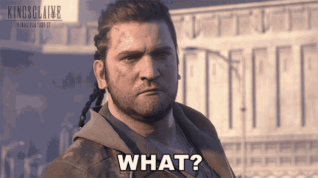 a man with a beard is asking what