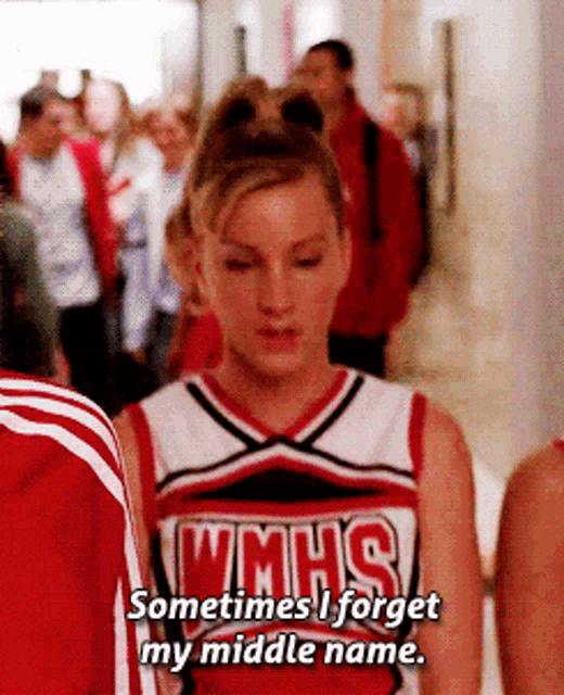 Glee Brittany Pierce GIF - Glee Brittany Pierce Sometimes I Forget My Middle Name GIFs