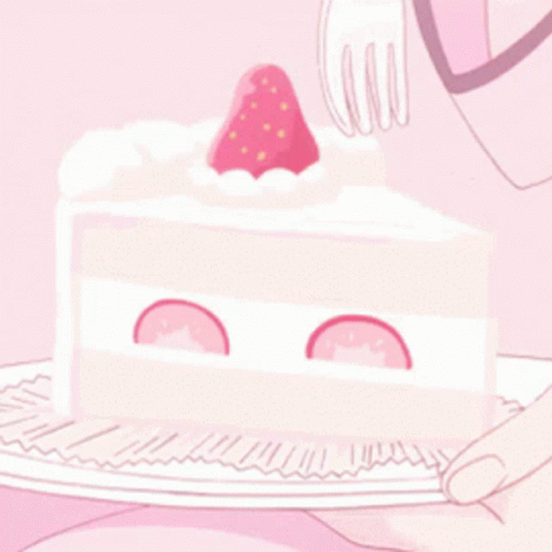 Cake Strawberry GIF - Cake Strawberry Anime GIFs