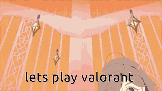 a picture of a girl with the words lets play valorant