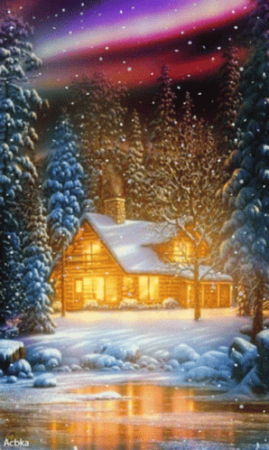 Snowy Cabin GIF - Snowy Cabin GIFs