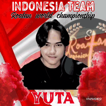a poster for indonesia team roastan world championship yuta