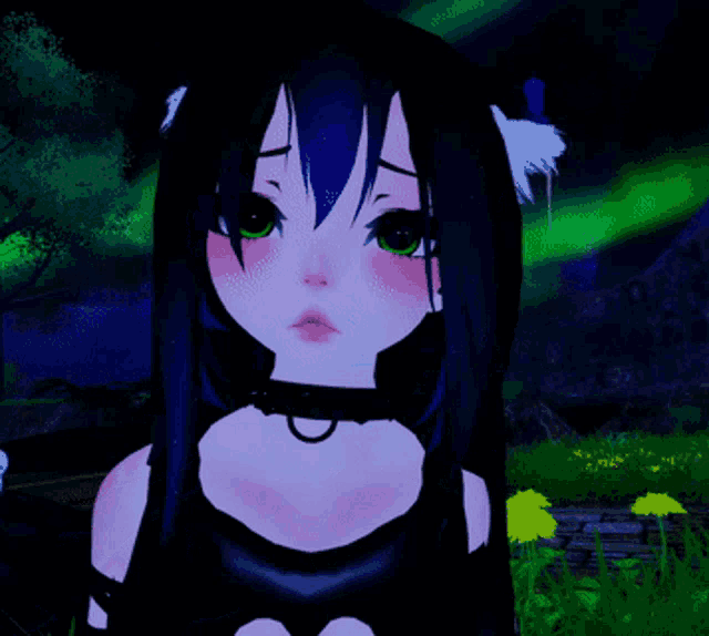 a girl with a heart cut out on her chest is holding a large axe