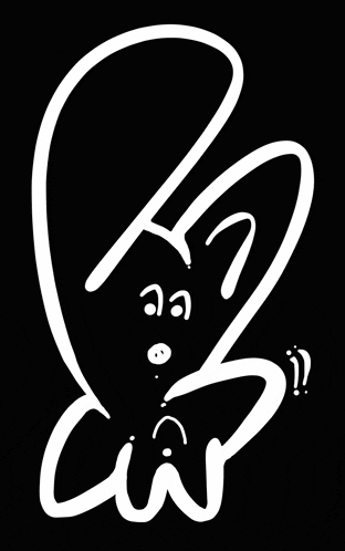 a white drawing of a butterfly on a black background with the word cia below it .