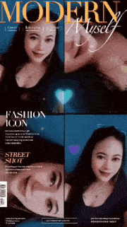a woman is featured on the cover of a magazine called modern myself
