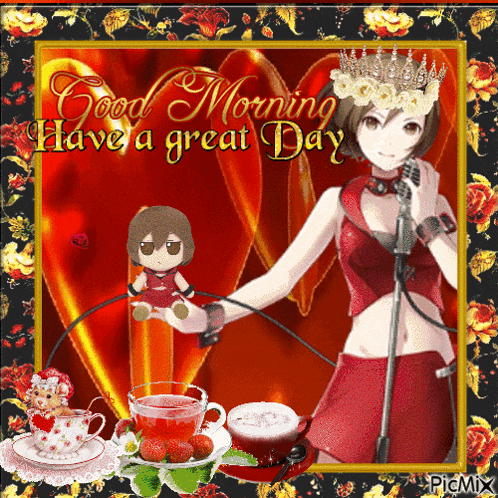 a good morning have a great day greeting card