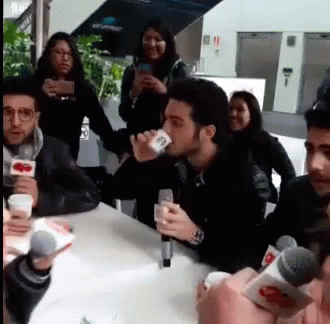 Interview Drink GIF - Interview Drink Meeting GIFs