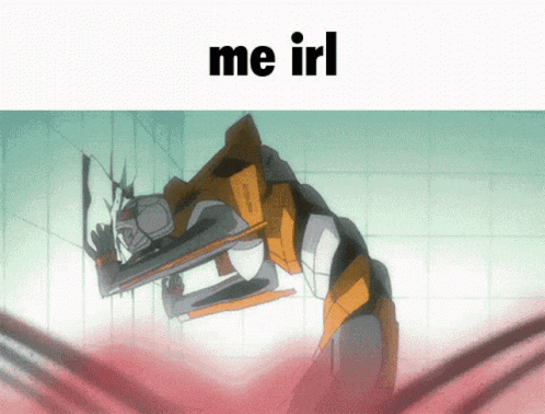 a picture of a robot that says me irl on it
