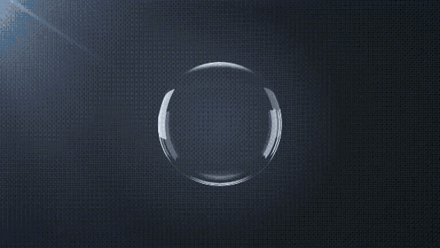 a sphere of water is splashing against a black background