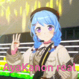 a girl with blue hair and purple eyes is holding a guitar .
