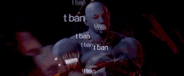 a man with a beard is surrounded by the word ban