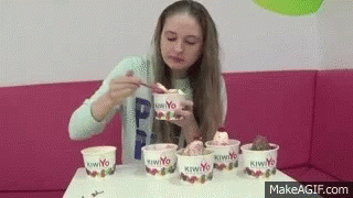 Yogurt Eating GIF - Yogurt Eating Binge GIFs