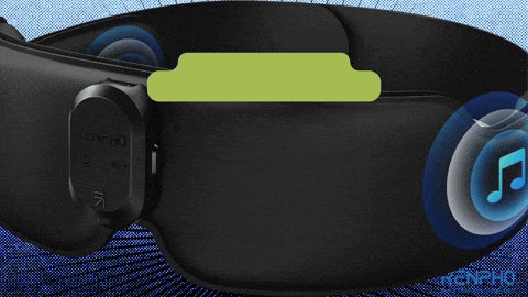 a black item with the words measure track conquer with renpho above it