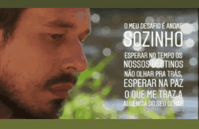 a picture of a man with a beard and the words sozinho on the top