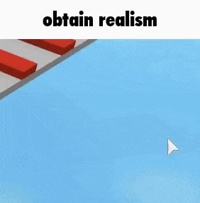 a man is standing on a bridge in a video game with the words obtain realism above him .