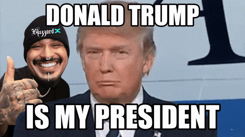 donald trump is my president with a picture of donald trump in the background