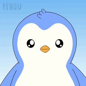 a penguin holds a banner that says congrats