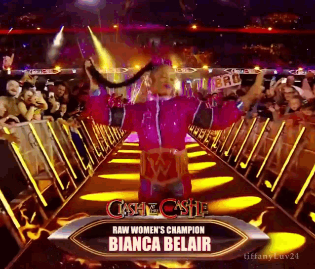bianca belair is the raw women 's champion in the ring
